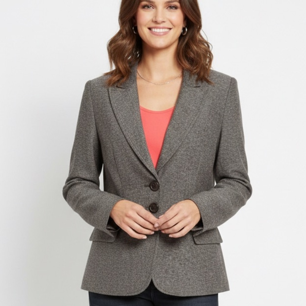 Gilani Vintage Women's Brown 3 button Blazer size 16 soft and structured